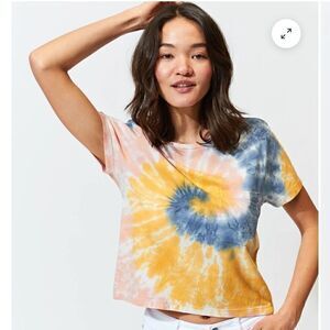 Maggie tricolor tie dye crop top #4